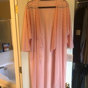 Pink striped Lularoe Shirley